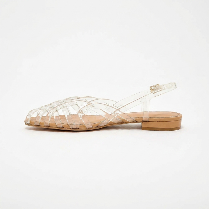 Aria | Ballerine Slingback in Pelle Intrecciata – Comfort da Sandalo, Eleganza Tutto il Giorno