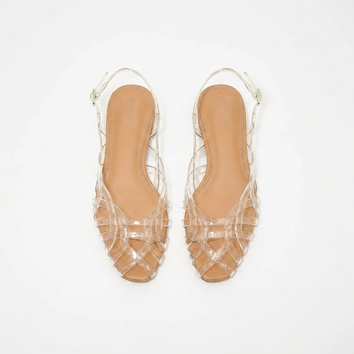 Aria | Ballerine Slingback in Pelle Intrecciata – Comfort da Sandalo, Eleganza Tutto il Giorno