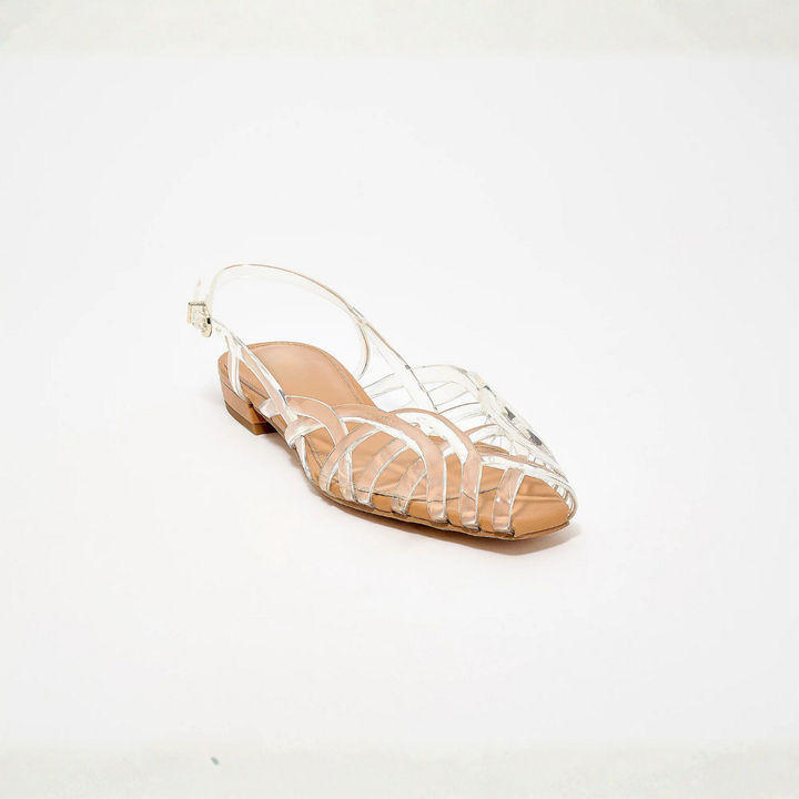 Aria | Ballerine Slingback in Pelle Intrecciata – Comfort da Sandalo, Eleganza Tutto il Giorno