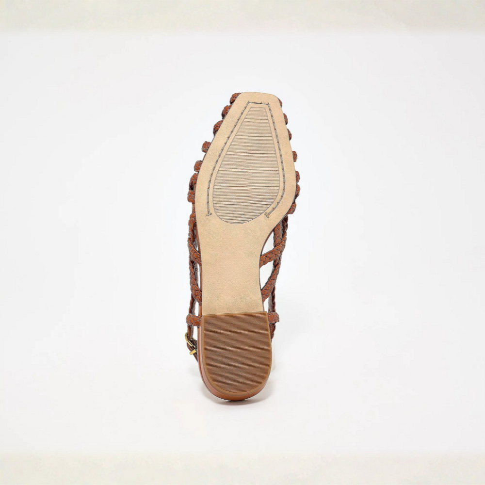 Aria | Ballerine Slingback in Pelle Intrecciata – Comfort da Sandalo, Eleganza Tutto il Giorno
