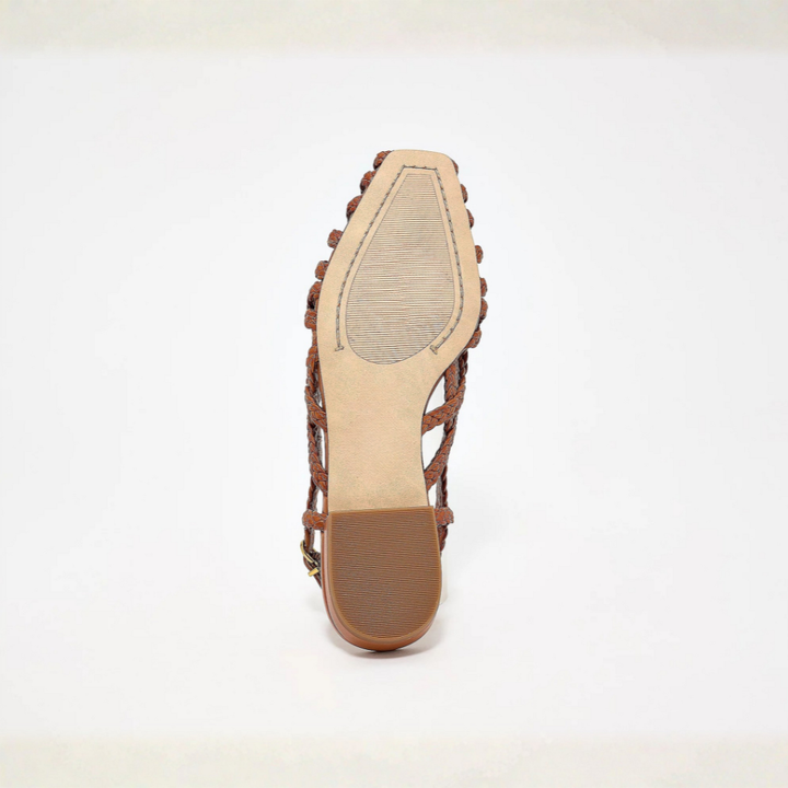 Aria | Ballerine Slingback in Pelle Intrecciata – Comfort da Sandalo, Eleganza Tutto il Giorno