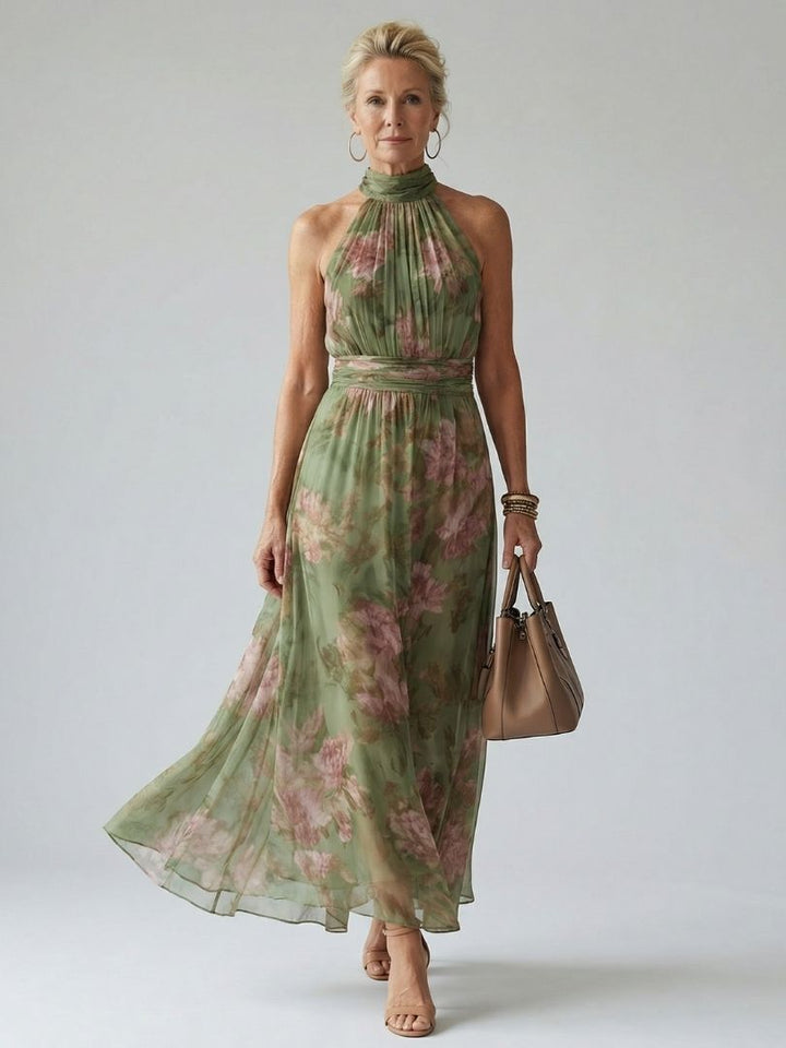 Mirelle | Abito midi halter arricciato