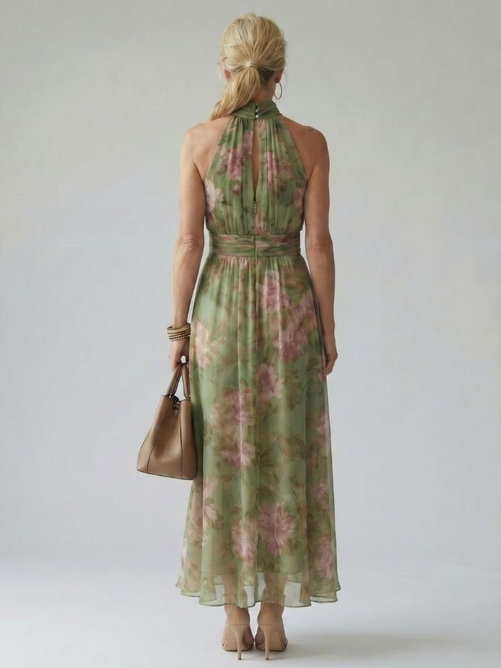 Mirelle | Abito midi halter arricciato