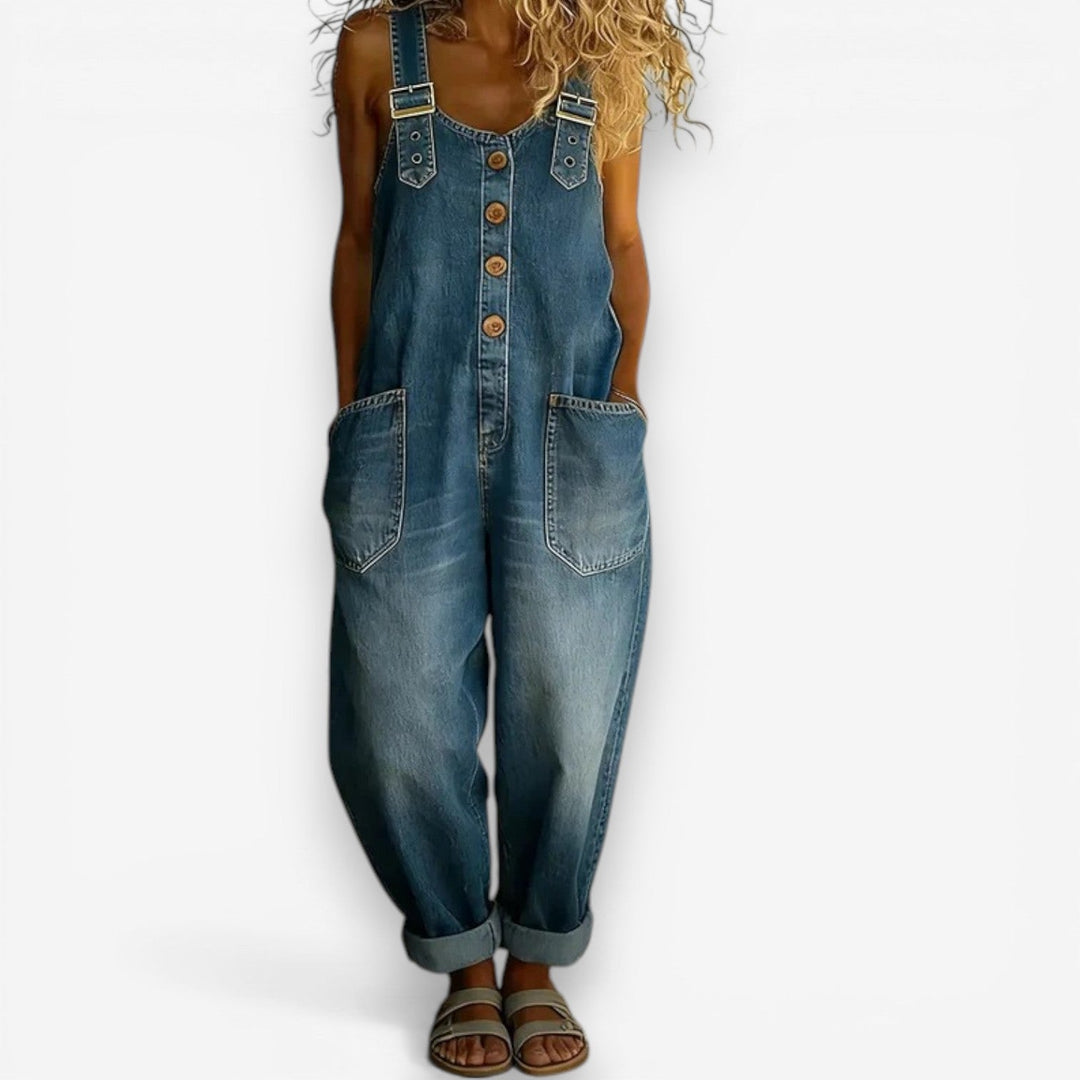 Casey™ Salopette ampia denim