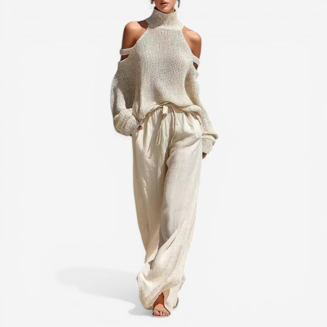 Neri™ Maglia morbida cut-out