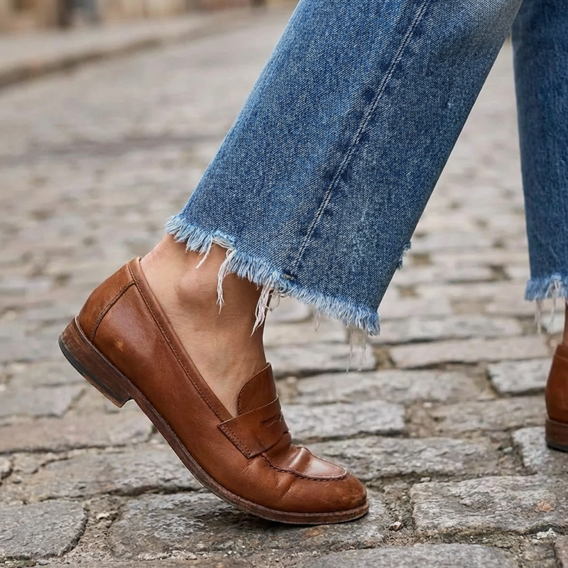 Valentina - Jeans cropped a gamba dritta dallo stile rétro