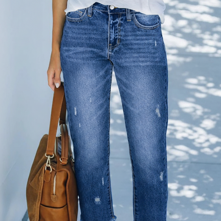Valentina - Jeans cropped a gamba dritta dallo stile rétro