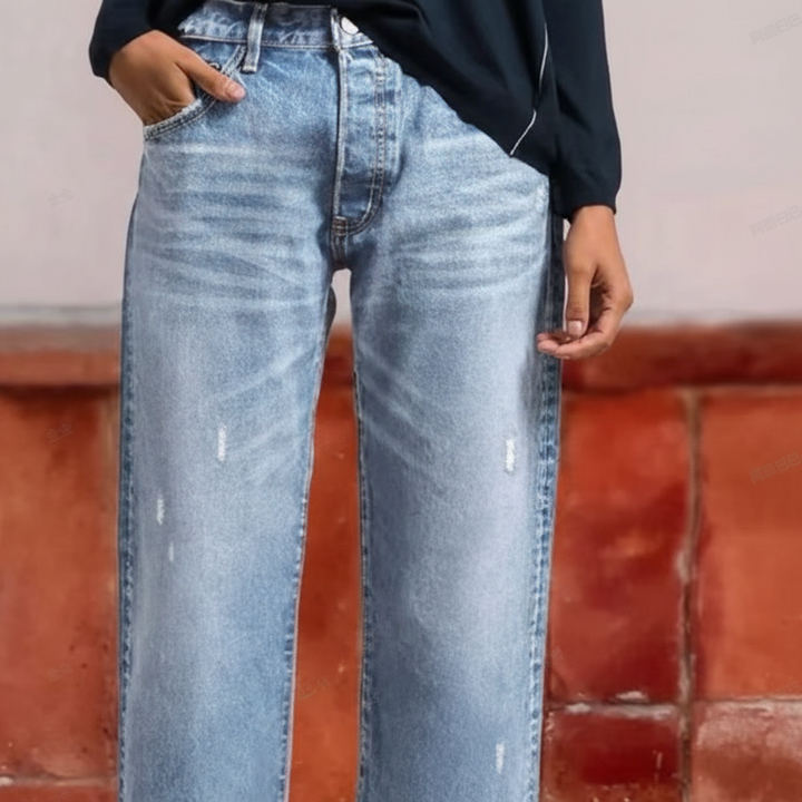 Valentina - Jeans cropped a gamba dritta dallo stile rétro