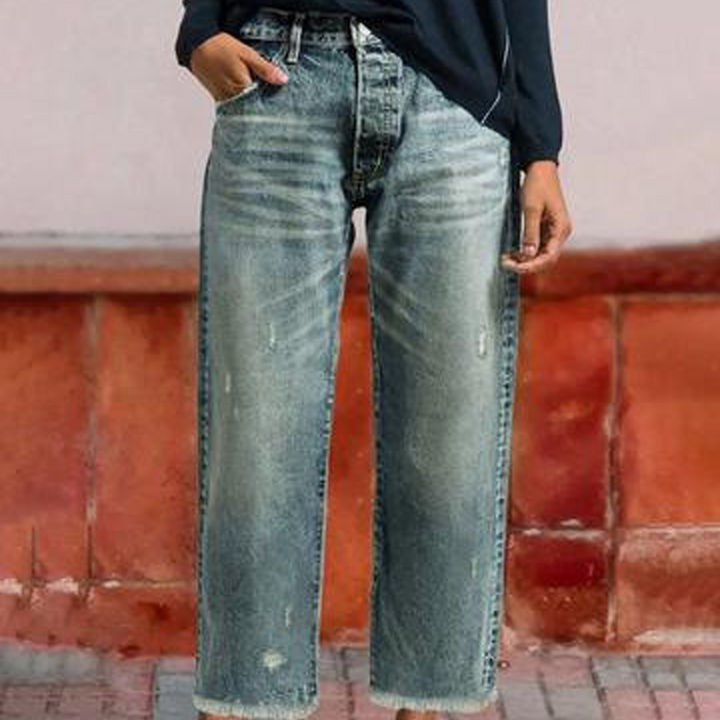 Valentina - Jeans cropped a gamba dritta dallo stile rétro